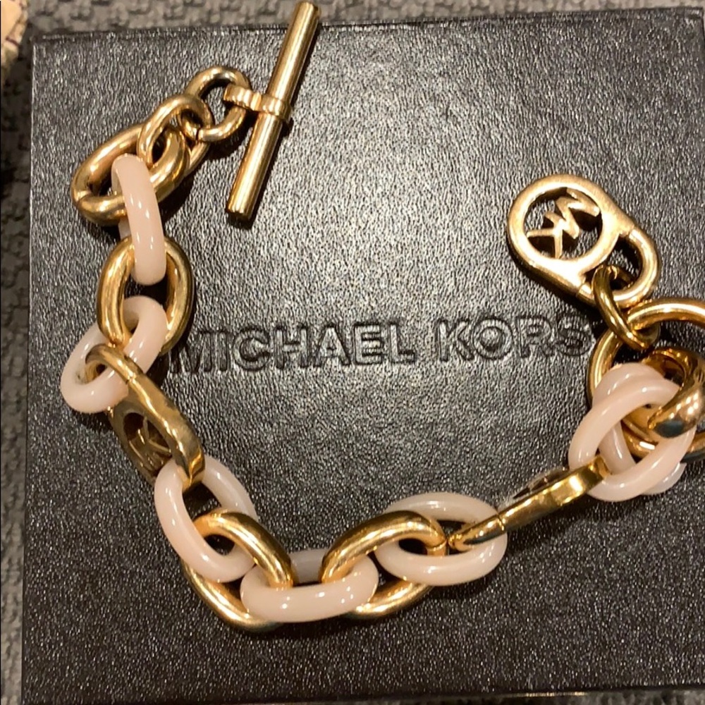 Rose gold and pink Toggle bracelet